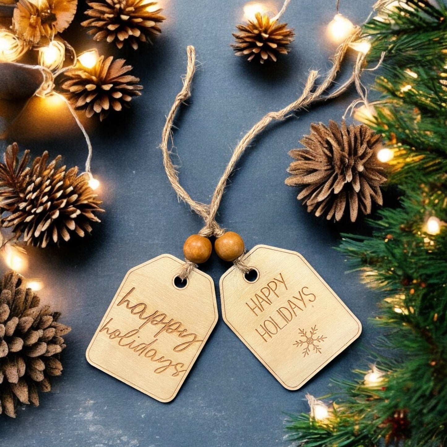 Rustic Holiday Gift Tags - Christmas Gift Tags - Wooden Present Tags