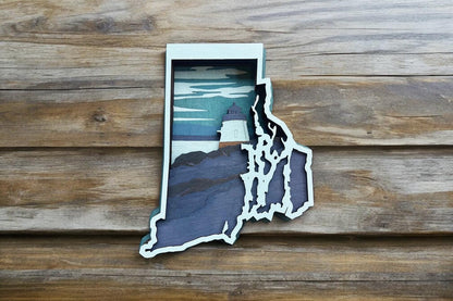 Rhode Island Island Wooden Decor