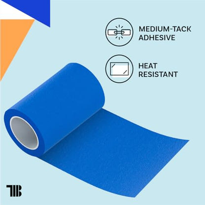 Wide Blue Painters Tape, 6 inch x 60 yds, Made in America, Great Masking Tape for 3D Printing and Laser Cutting, Removes Cleanly for 21 Days