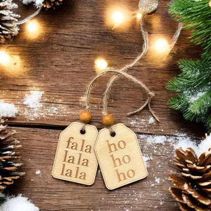 Rustic Holiday Gift Tags - Christmas Gift Tags - Wooden Present Tags