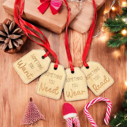 Rustic Holiday Gift Tags - Christmas Gift Tags - Wooden Present Tags