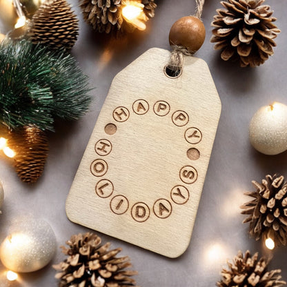 Rustic Holiday Gift Tags - Christmas Gift Tags - Wooden Present Tags