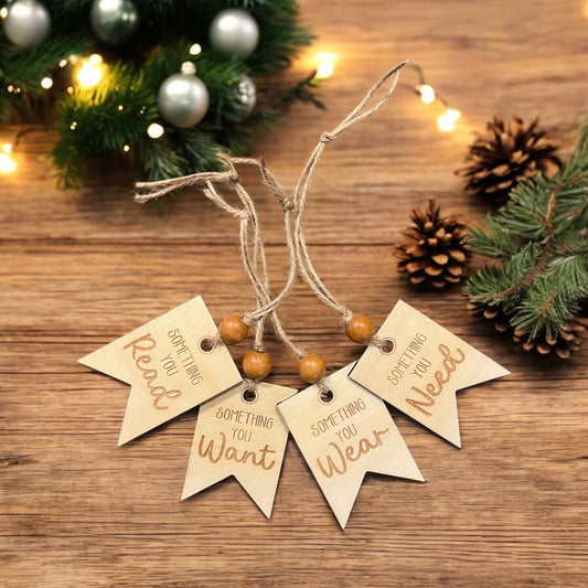 Rustic Holiday Gift Tags - Christmas Gift Tags - Wooden Present Tags