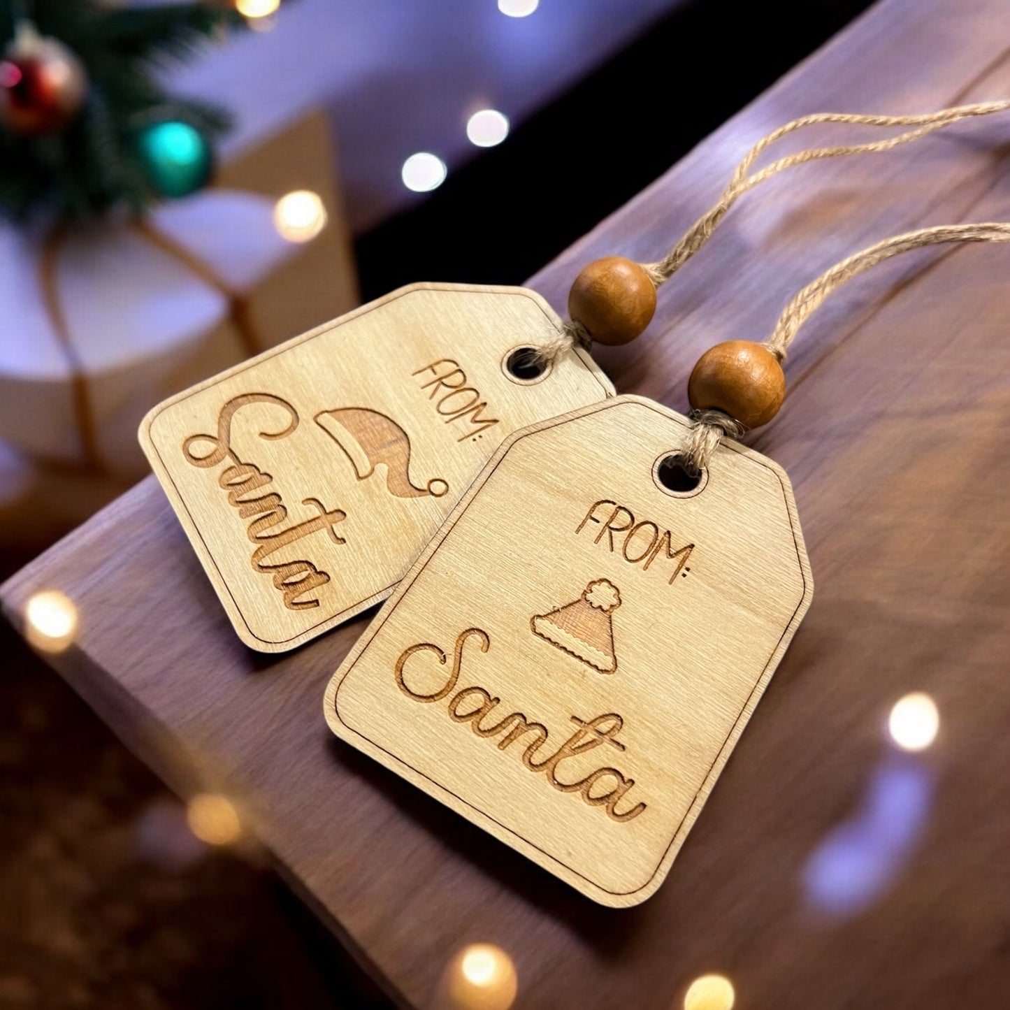 Rustic Holiday Gift Tags - Christmas Gift Tags - Wooden Present Tags