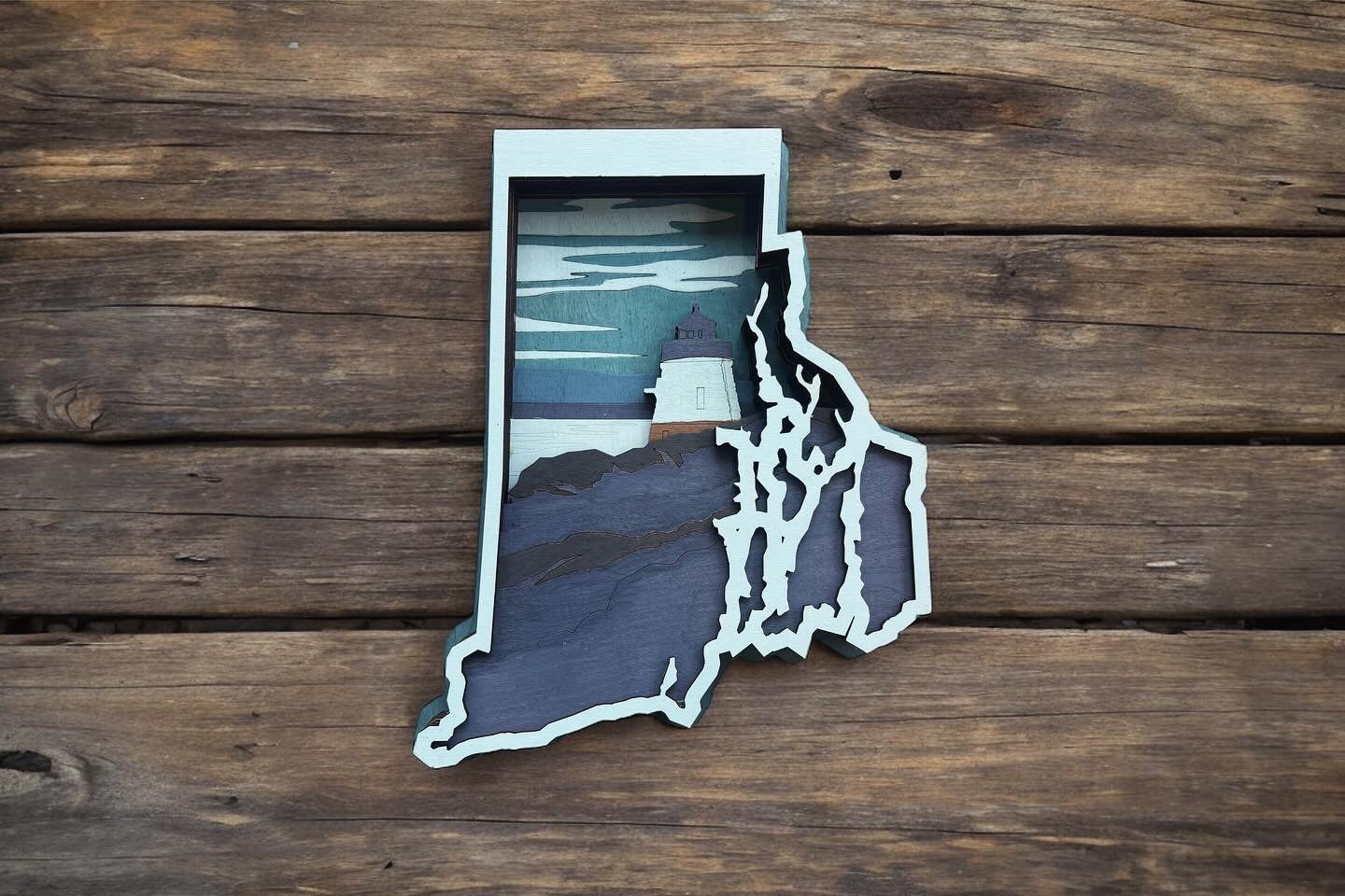 Rhode Island Island Wooden Decor