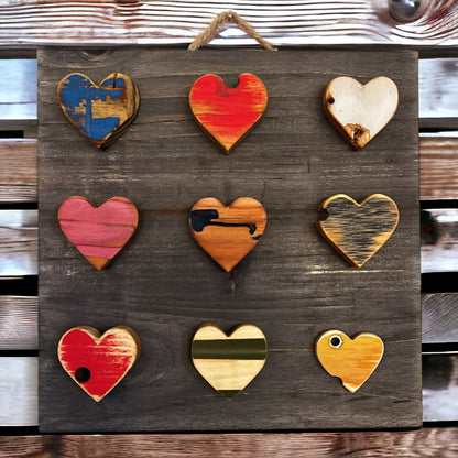 Imperfect Wood Wall Hearts