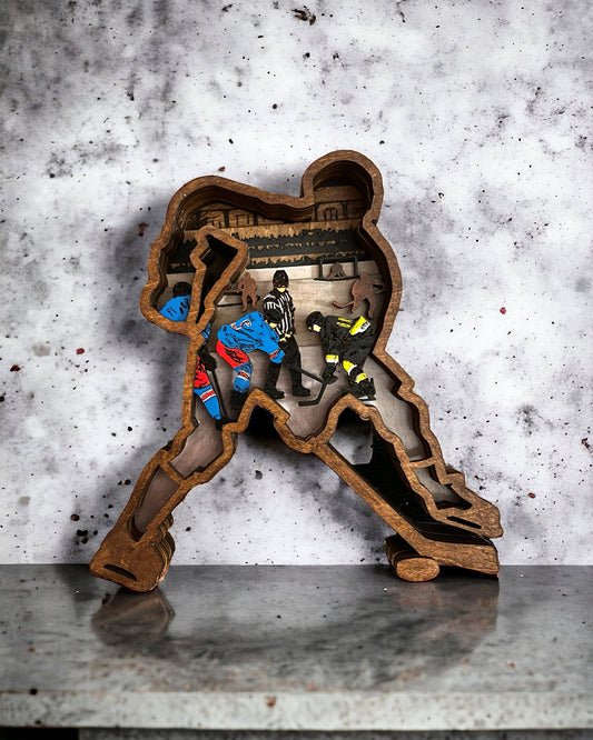 Wooden Hockey Player