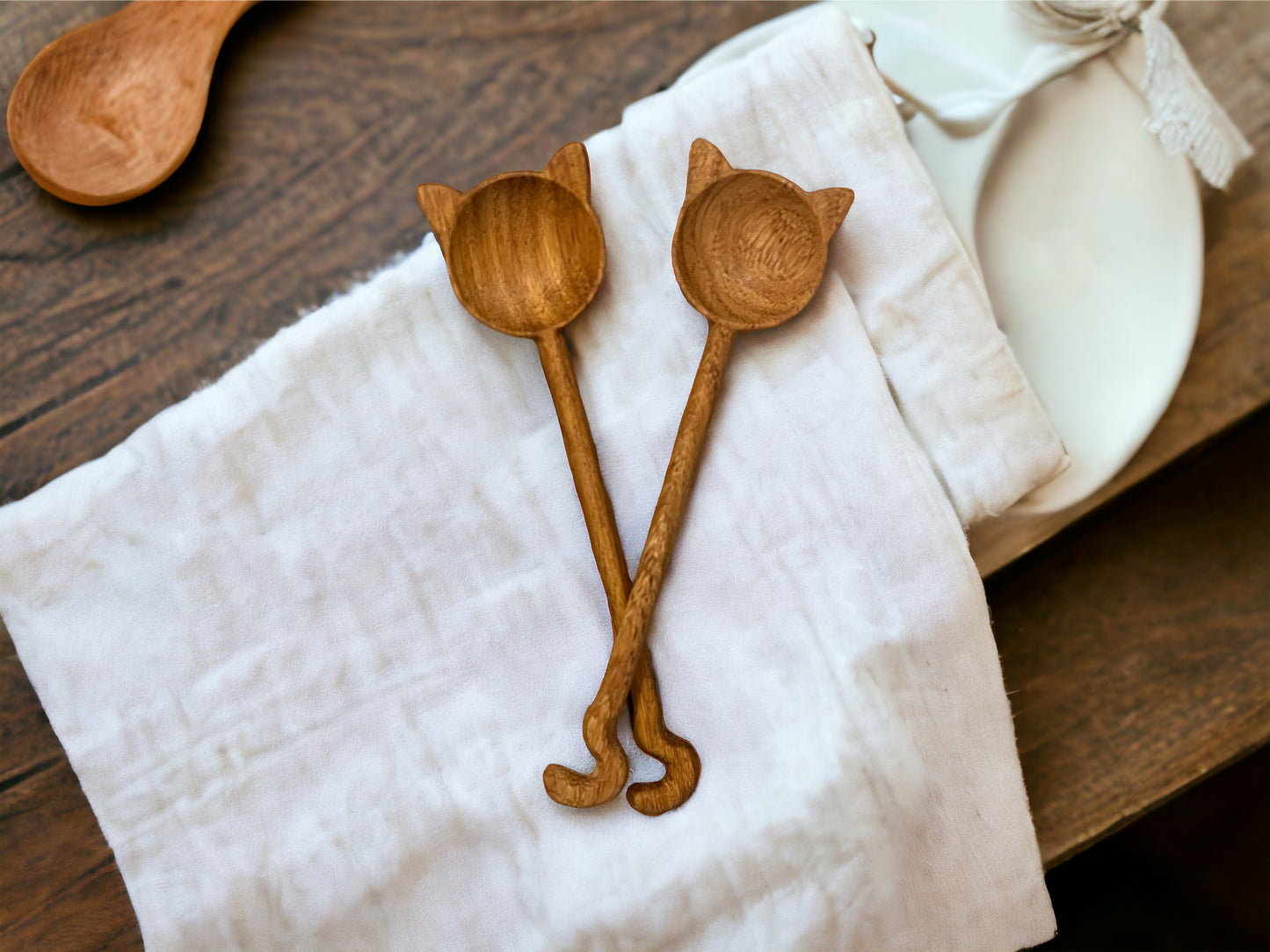 Wooden Cat Shaped Spoon