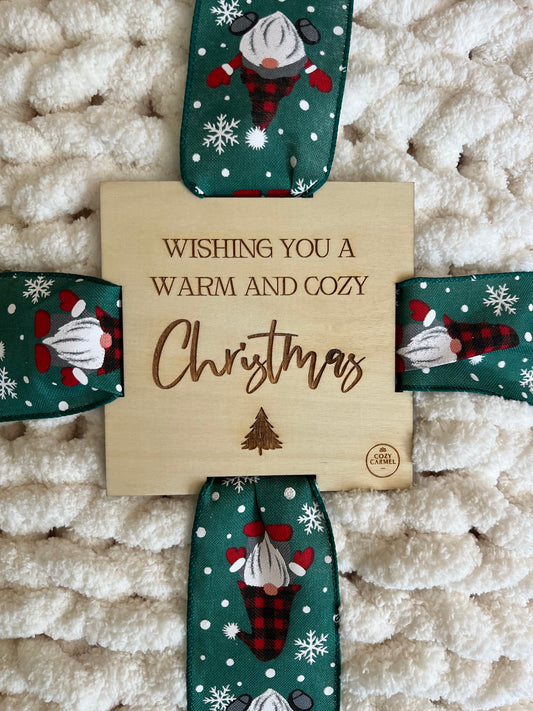 Wholesale Blanket Tag: Warm & Cozy Christmas