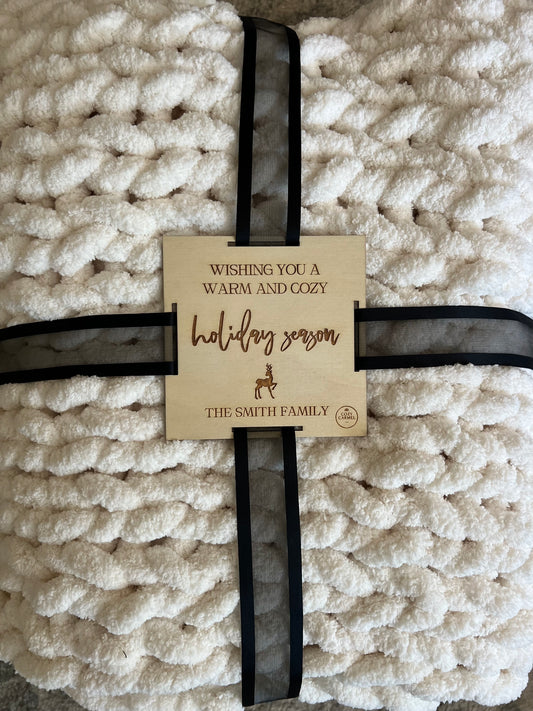 Wholesale Blanket Tag: Warm & Cozy Holiday