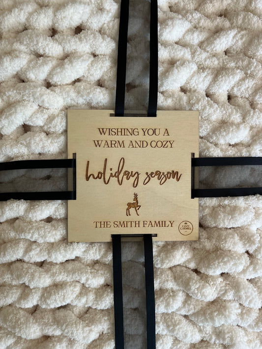 Wholesale Blanket Tag: Warm & Cozy Holiday - Names