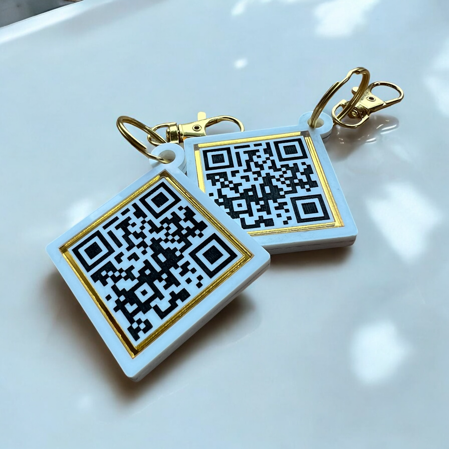 QR Code Keychains (Set of 2)