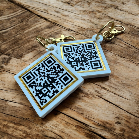 QR Code Keychains (Set of 2)