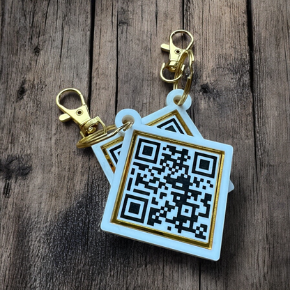 QR Code Keychains (Set of 2)