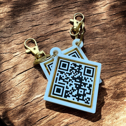 QR Code Keychains (Set of 2)