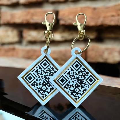 QR Code Keychains (Set of 2)