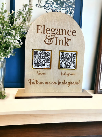 Custom QR Code Business Sign (5x8)