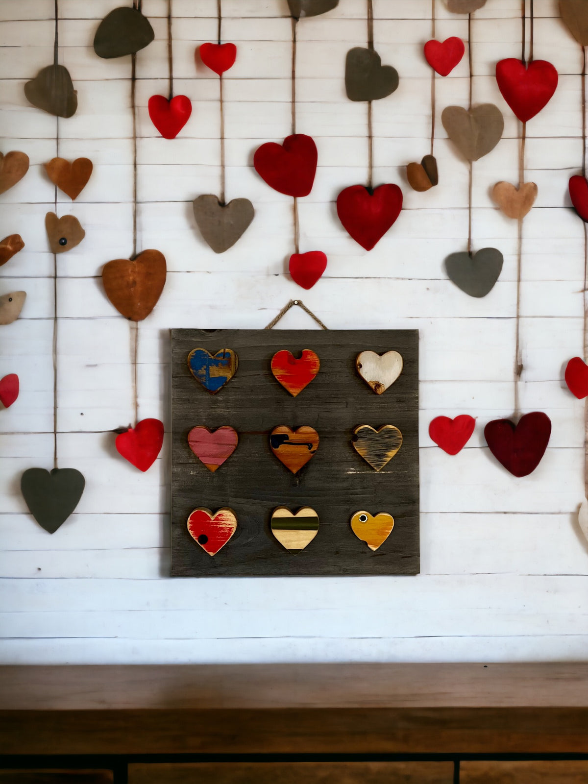 Imperfect Wood Wall Hearts