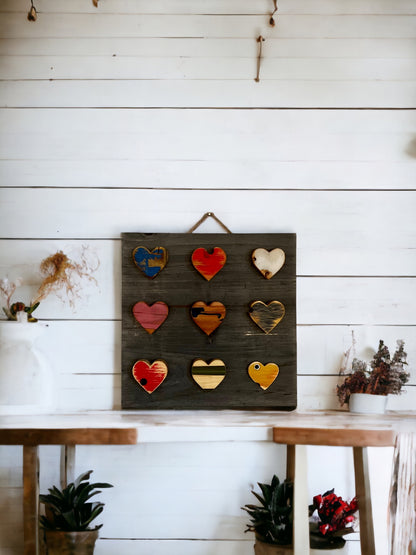 Imperfect Wood Wall Hearts