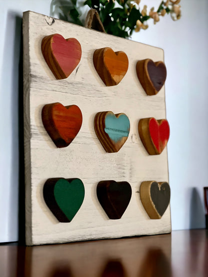 Imperfect Wood Wall Hearts