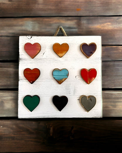 Imperfect Wood Wall Hearts