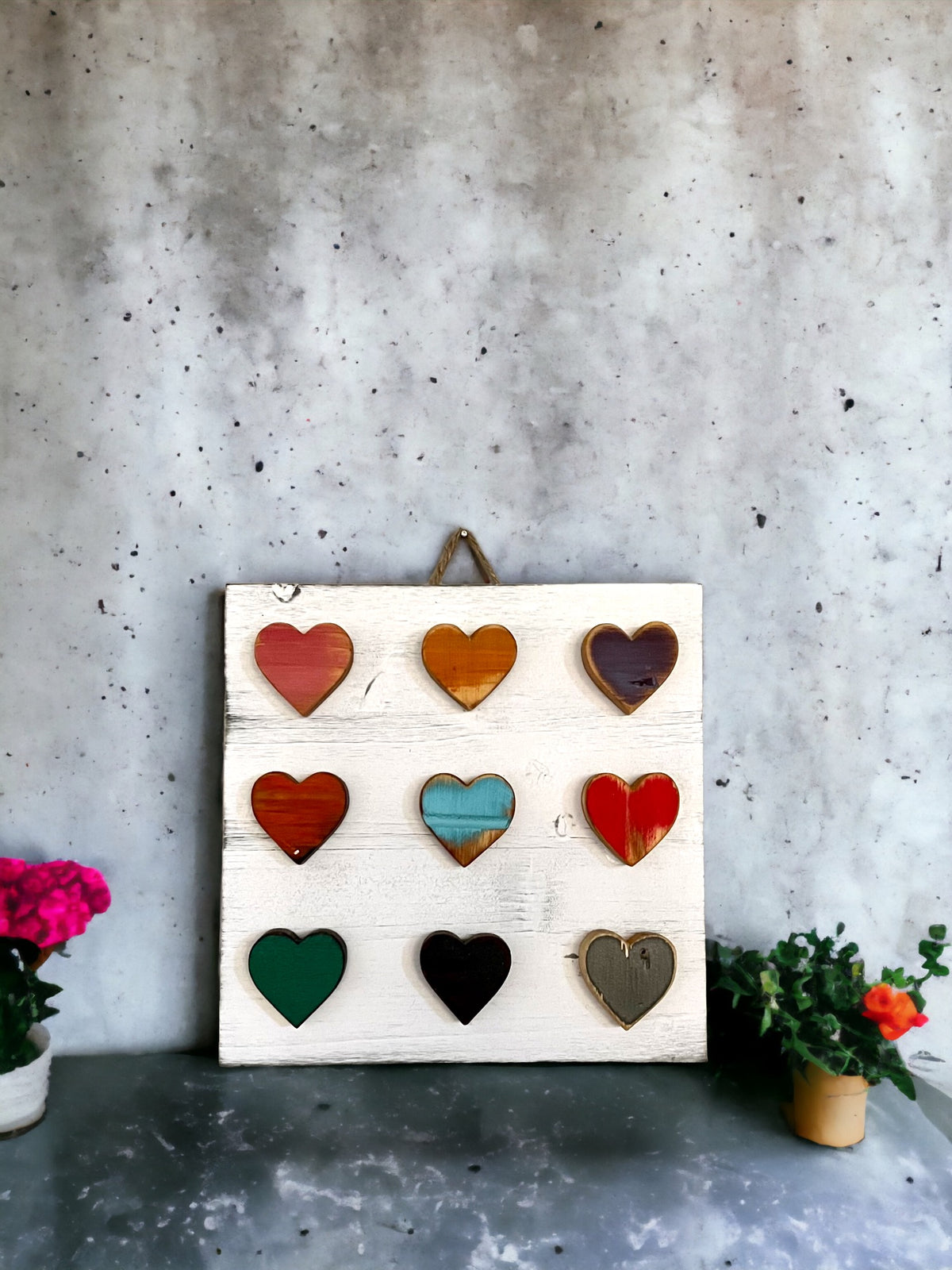 Imperfect Wood Wall Hearts
