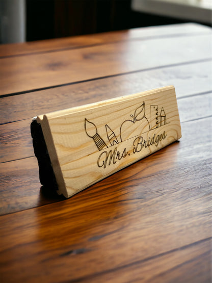 Personalized Dry Erase/Chalkboard Eraser