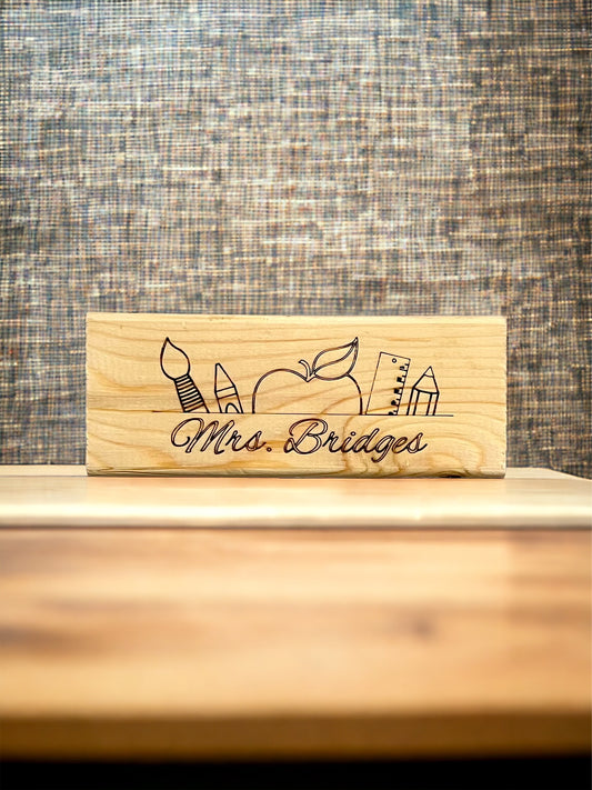 Personalized Dry Erase/Chalkboard Eraser