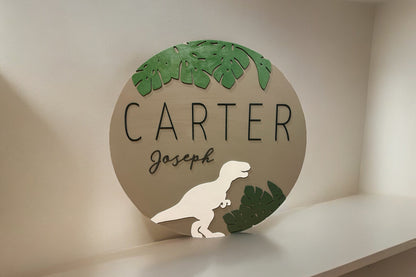 Dinosaur Personalized Name Sign