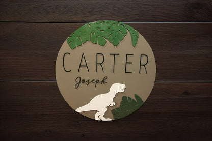 Dinosaur Personalized Name Sign