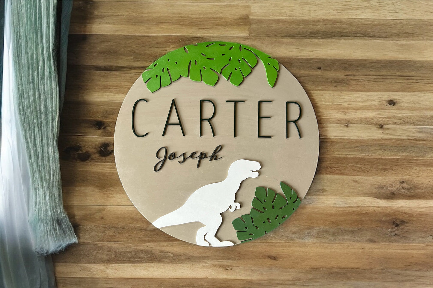 Dinosaur Personalized Name Sign