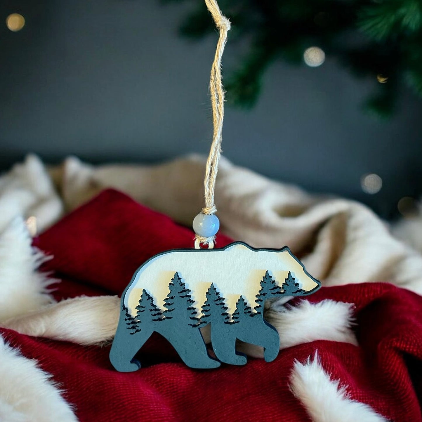 Forest Bear Layered Ornament