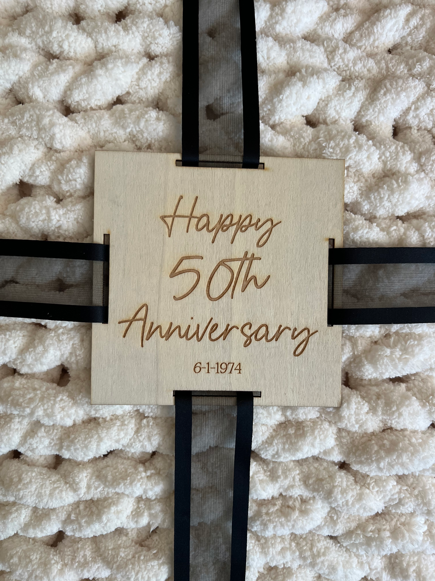 Keepsake Blanket Tag: Happy Anniversary