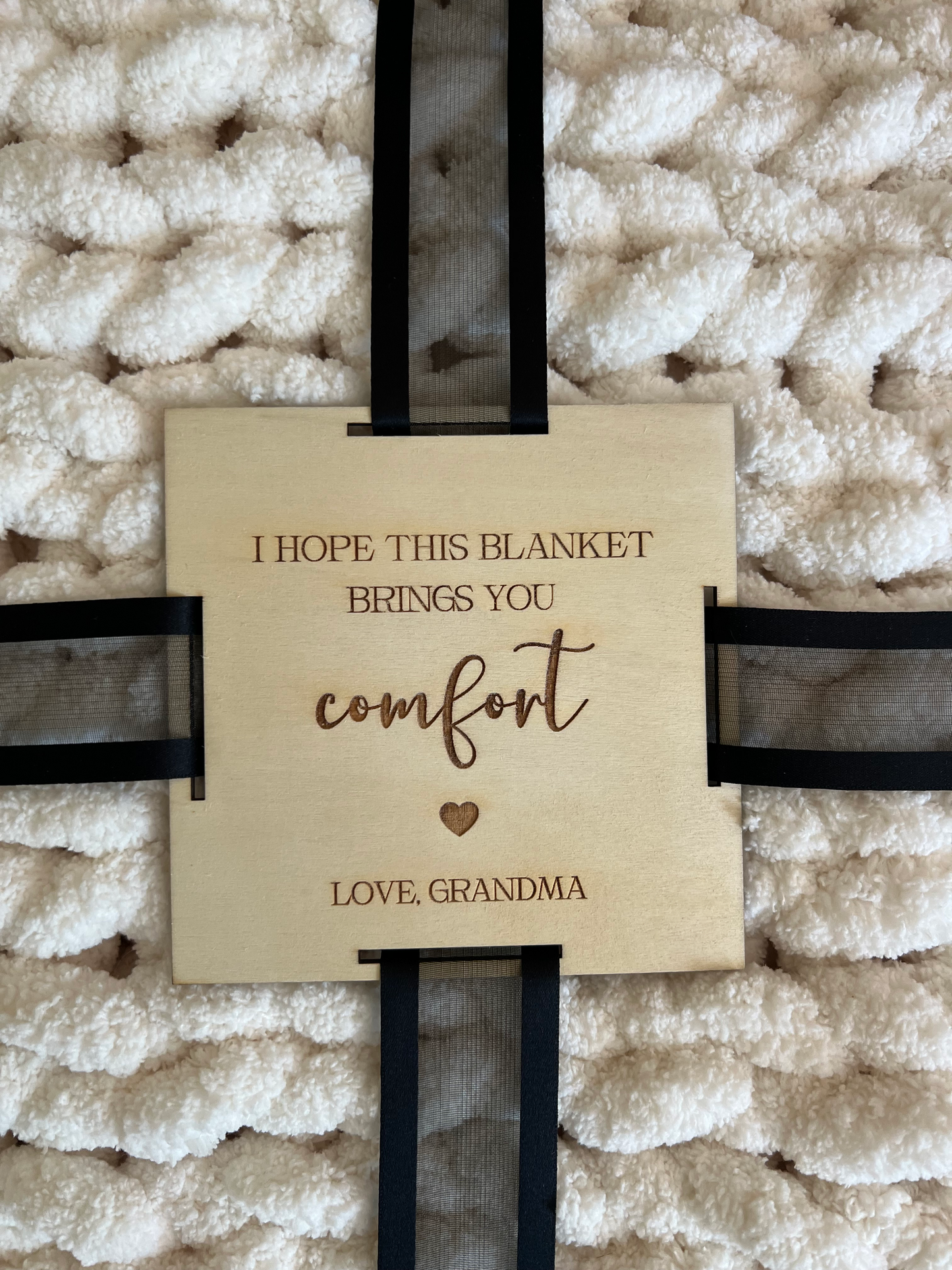 Keepsake Blanket Tag: Comfort, Love Grandma