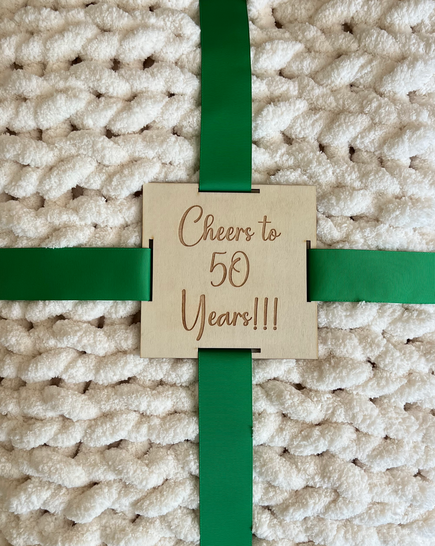 Keepsake Blanket Tag: Happy Anniversary Cheers