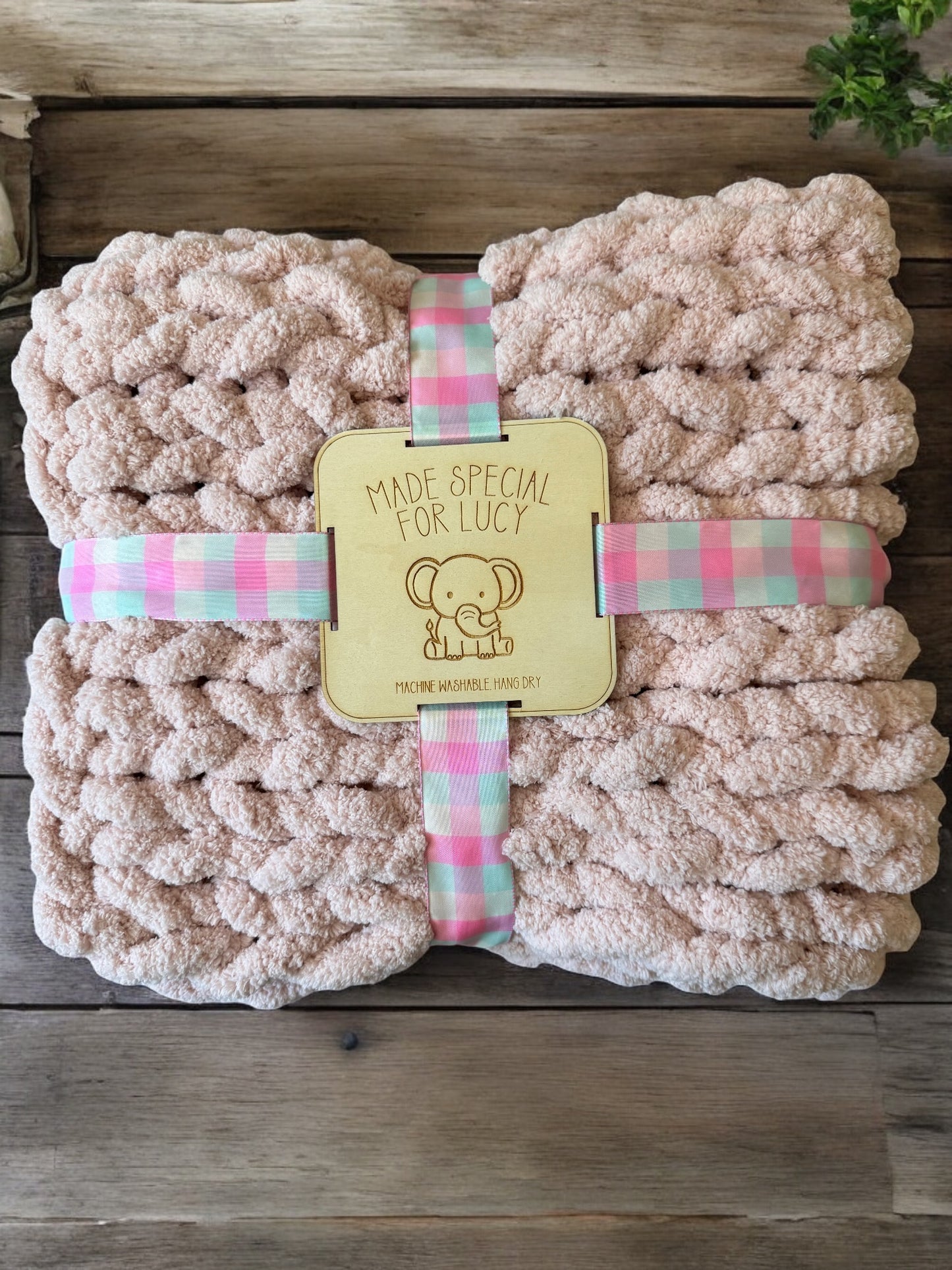 Keepsake Blanket Tag: Made for Baby - Personalized