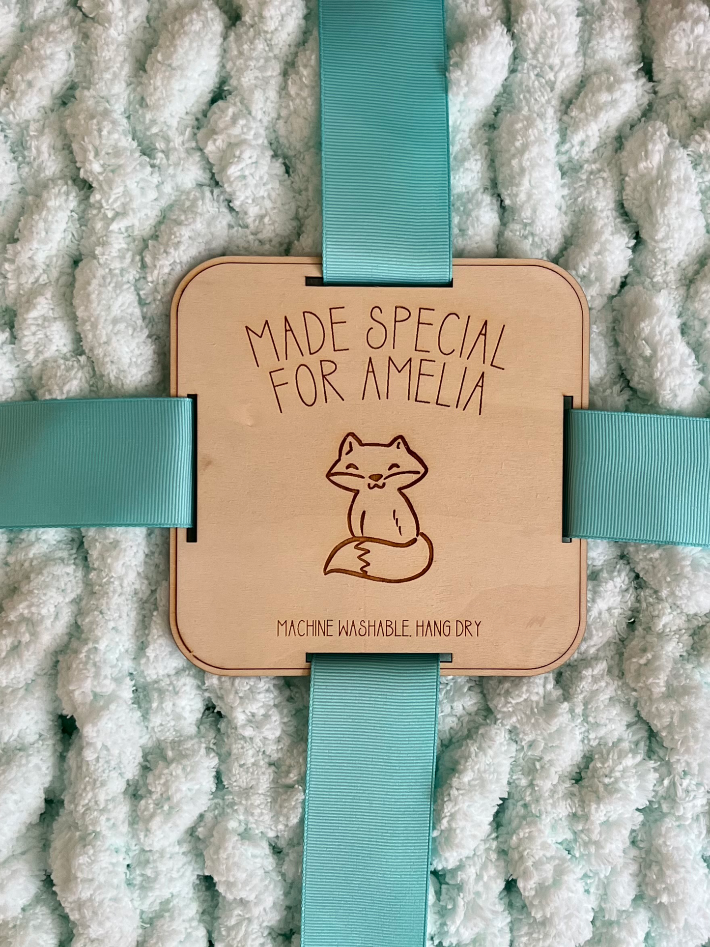 Keepsake Blanket Tag: Made for Baby - Personalized