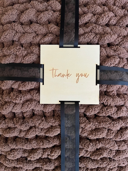 Keepsake Blanket Tag: Thank You